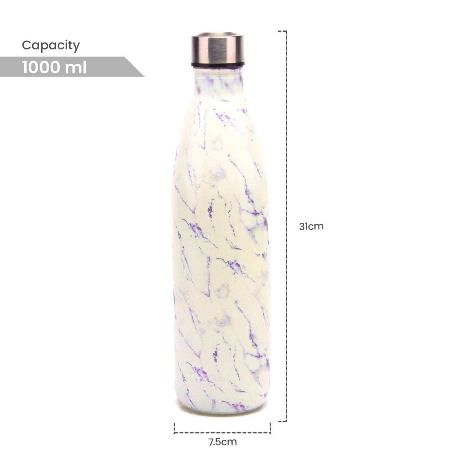 Red Butler Bottles Decorative Glass Bottle 1000ml | 2pcs Set | White DGBF10A1 Redbutler