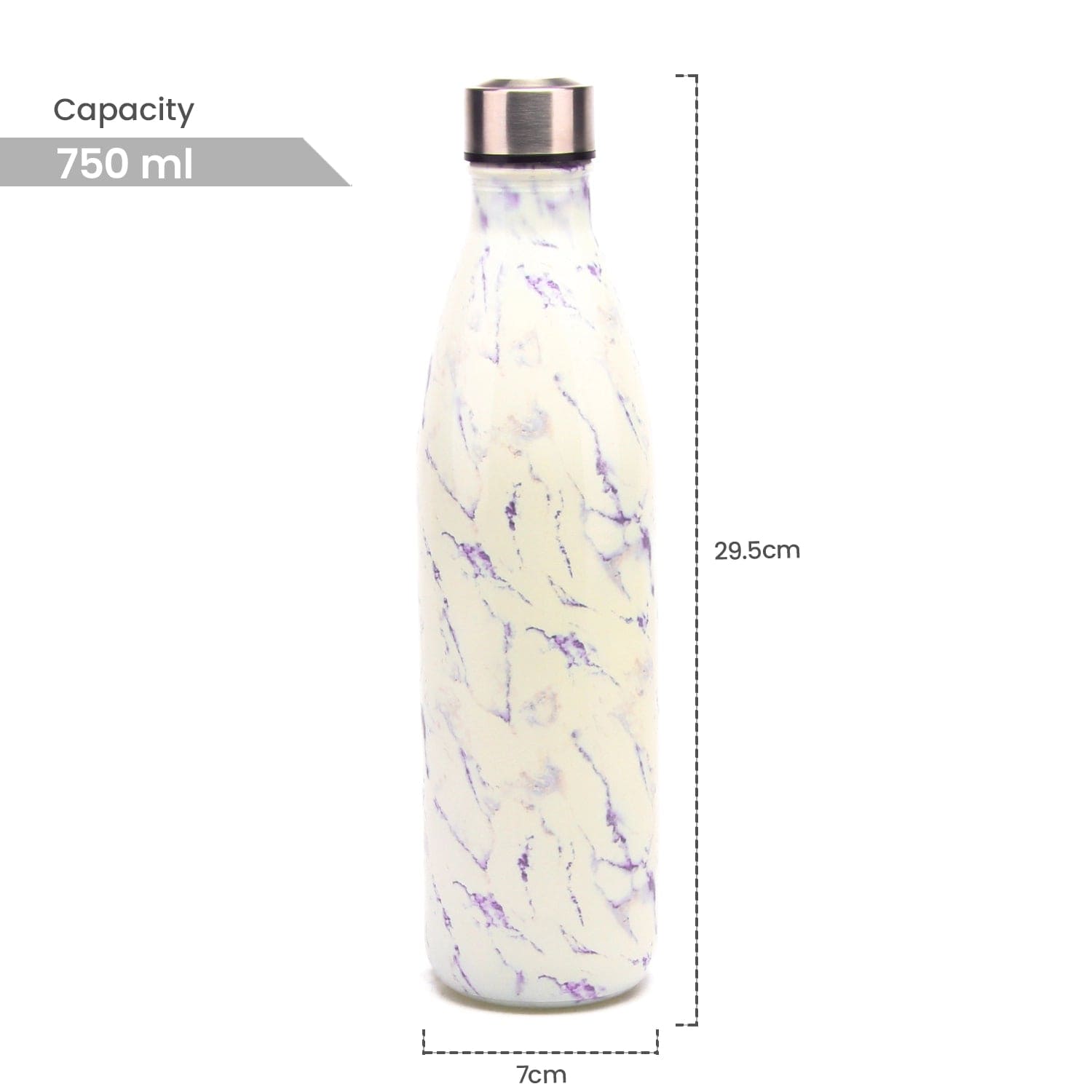 Red Butler Bottles Decorative Glass Bottle 750ml | 2pcs Set | White & Blue DGBF75A3 Redbutler