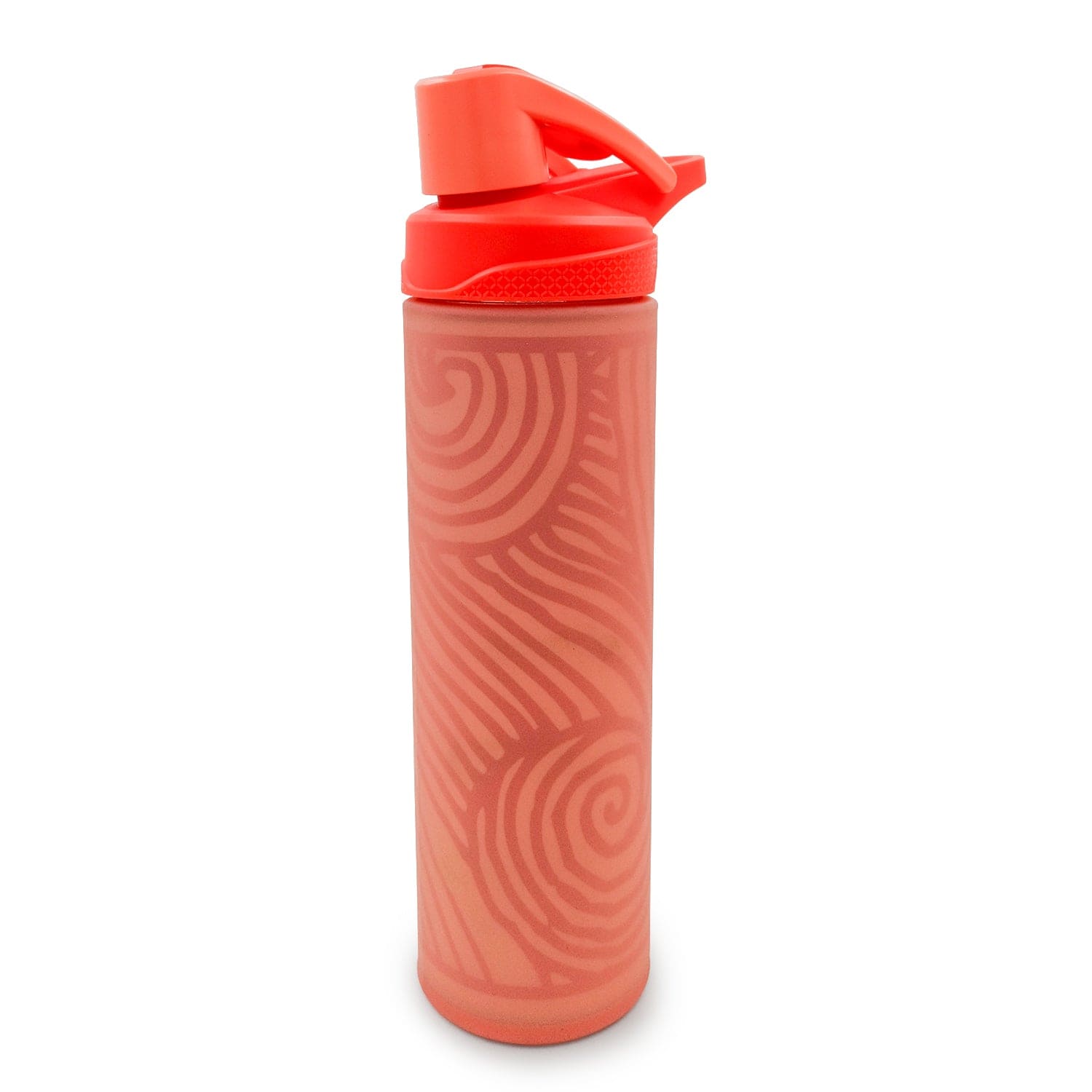 Red Butler Bottles Glass Silicone Bottle - Red KBSG00B60Y19A1 BSG60A1 Sleek Glass Silicon Bottle: Stylish & Leak-Proof Hydration Redbutler