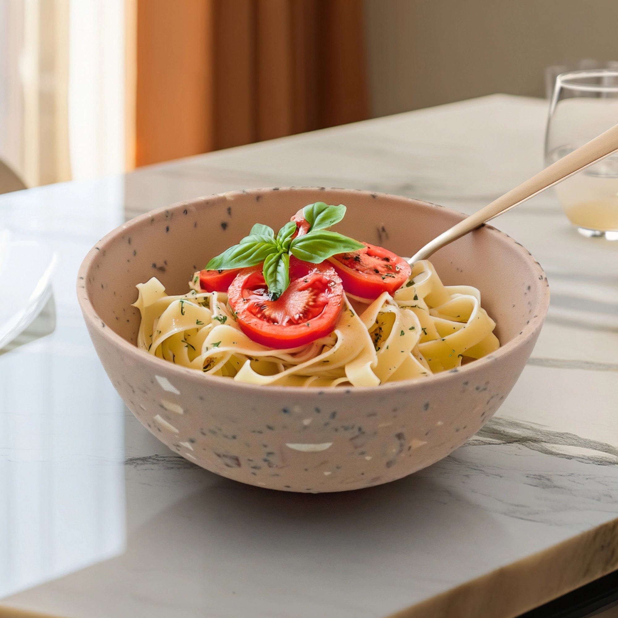 Red Butler Bowls Bamboo Fibre Multipurpose Bowl 5.5 inches | 2pcs Set | Walnut Design BFB05A9 Daily-Use Eco-Friendly Bamboo Fiber Bowl: Stylish & Sustainable Redbutler