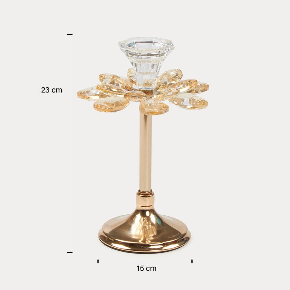 Red Butler Candle Stand Crystal Candle Stand ACCC00C09Y18A1 CCC09A1 Golden Brass Candle Stand with Glass Votive Holders for Festive Decor Redbutler