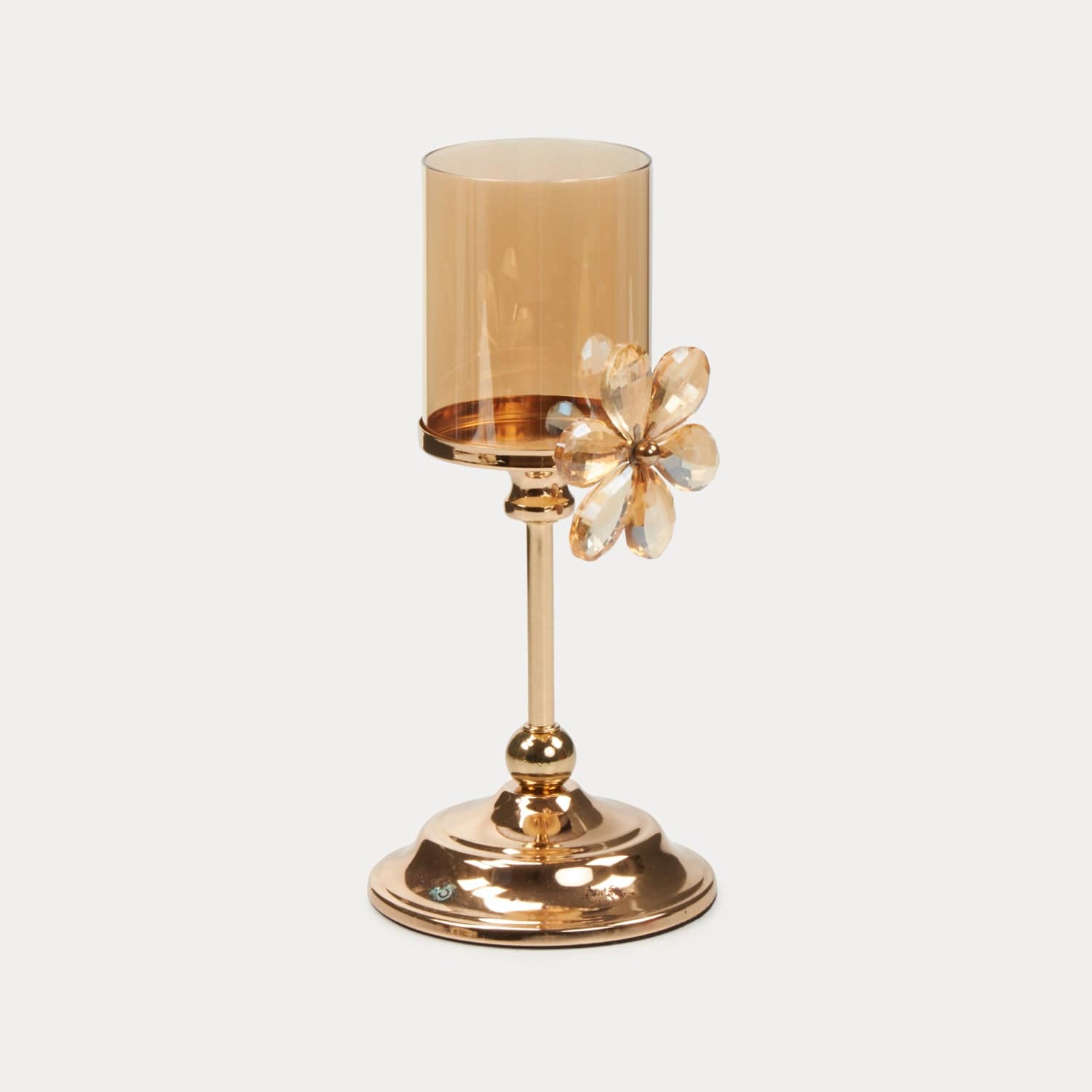 Red Butler Candle Stand Crystal Candle Stand ACCC00C11Y18A1 CCC11A1 Golden Brass Candle Stand with Glass Votive Holders for Festive Decor Redbutler