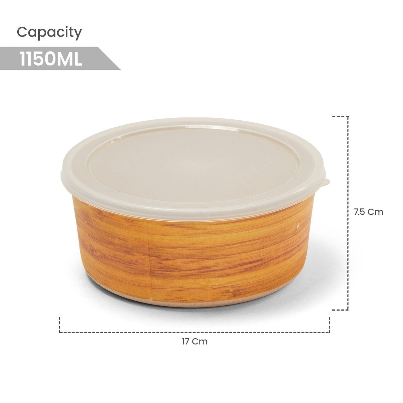 Bamboo Fibre Food Storage Container 1150ml | 2pcs Set