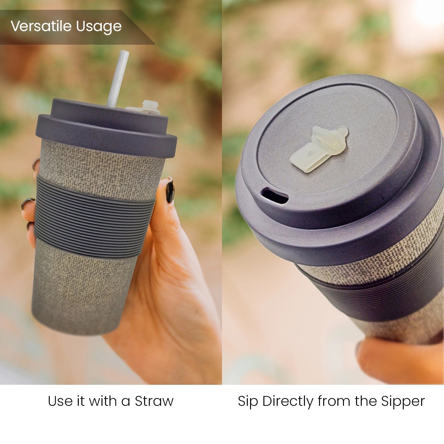 Red Butler Cups & Mugs Bamboo Fibre Travel Mug - Grey (500 ml) MBF14A2 Redbutler