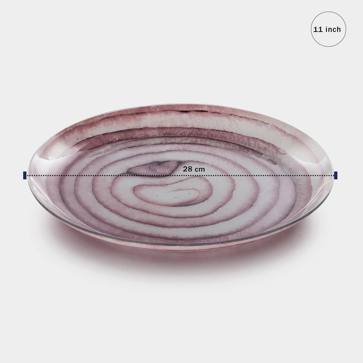 Red Butler Dinner Plates Designer Glass Dinner Plate - Onion | 6pcs set DDP28A2 Redbutler