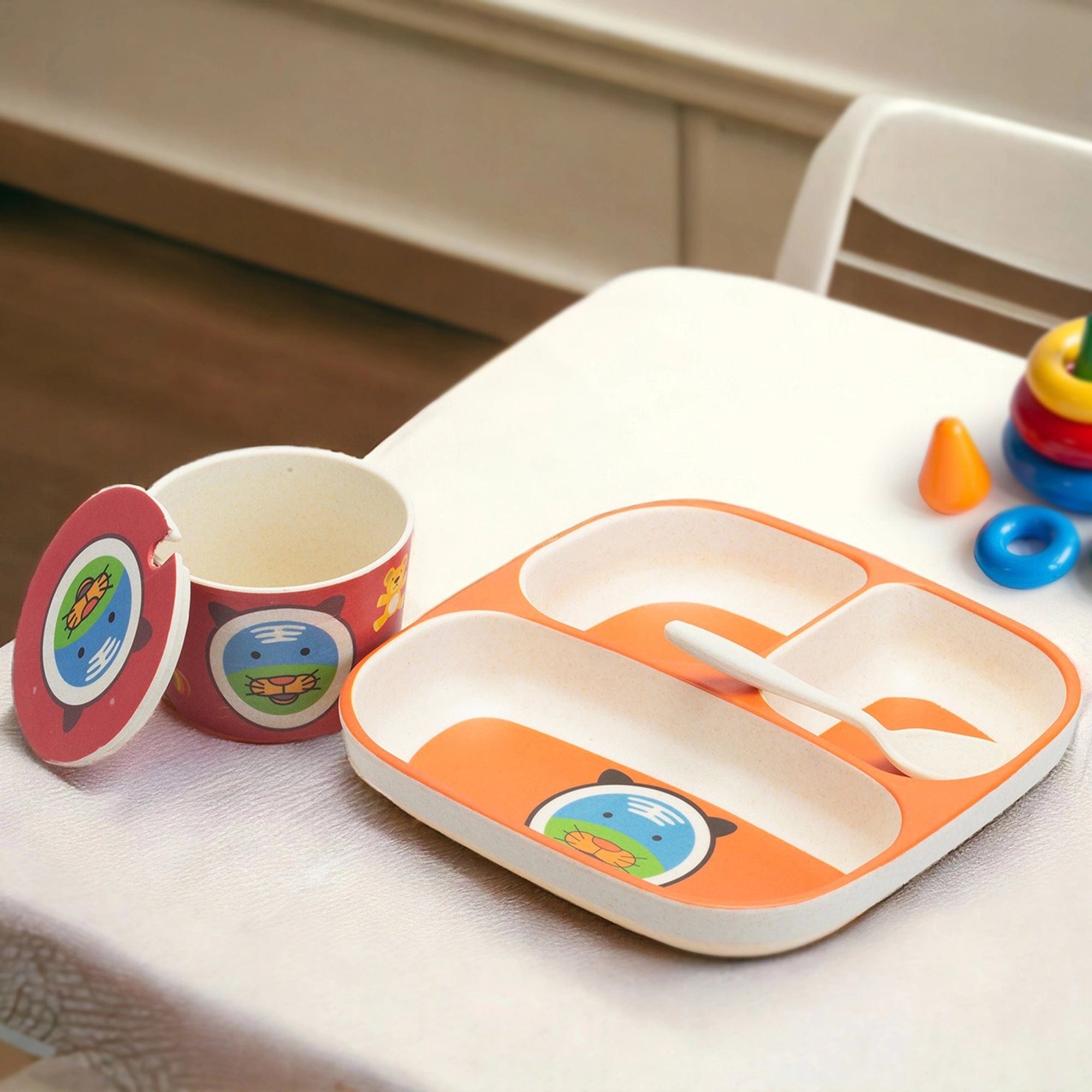 Red Butler Dinner Set Bamboo Fibre Kids Set | 3pcs Set BKKS00B06Y19A1 KKS06A1 Redbutler