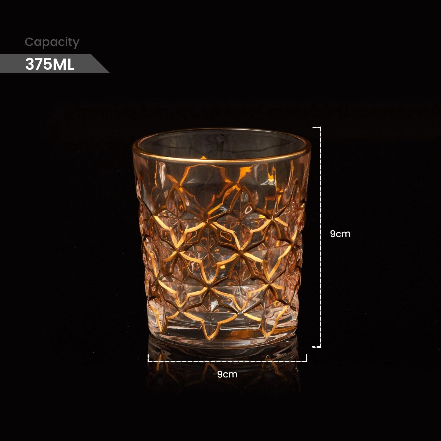 Red Butler Goldline Collection Goldine Crystal Glass Tumbler | 6pcs Set CGLT00C87Y23A1 CLT87A1 Elegant Gold-Accented Crystal Tumbler Redbutler