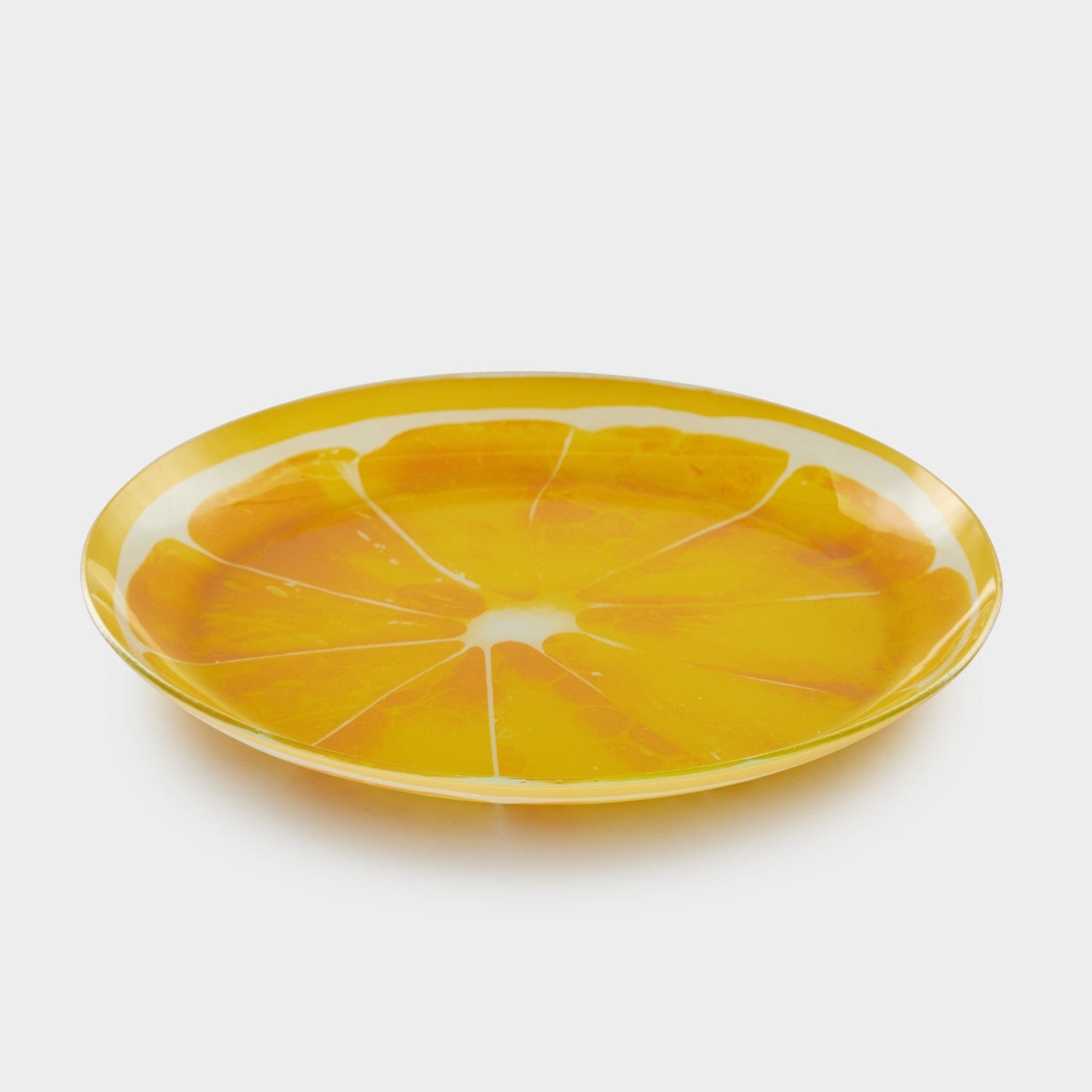 Red Butler Half Plates Designer Glass Snack Plate - Lemon | 6pcs set DDP20A1 Redbutler