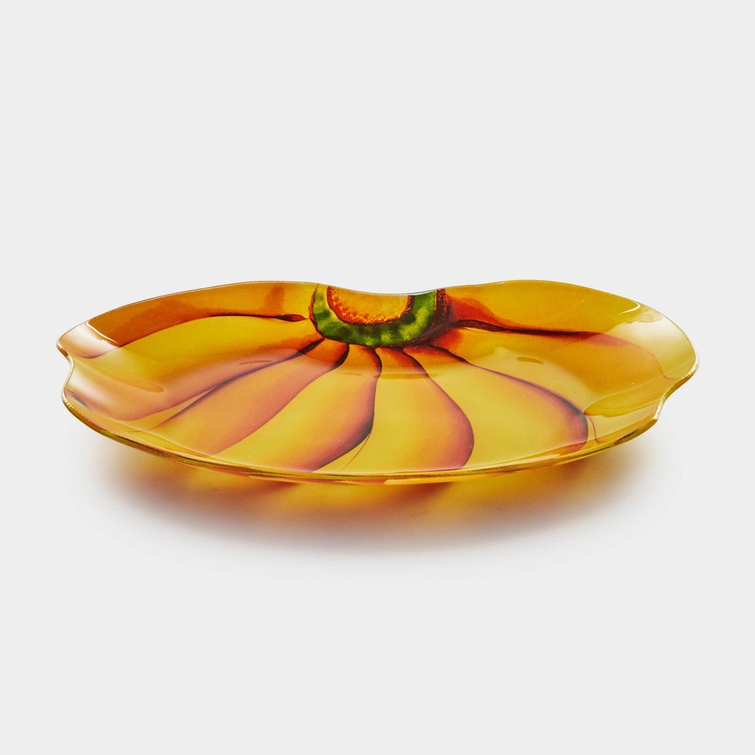 Red Butler Platter Banana Design Serving Platter | 2pcs Set DSBA12A1 Banana-Shaped Fruit Plate: Stylish & Durable Glassware Redbutler