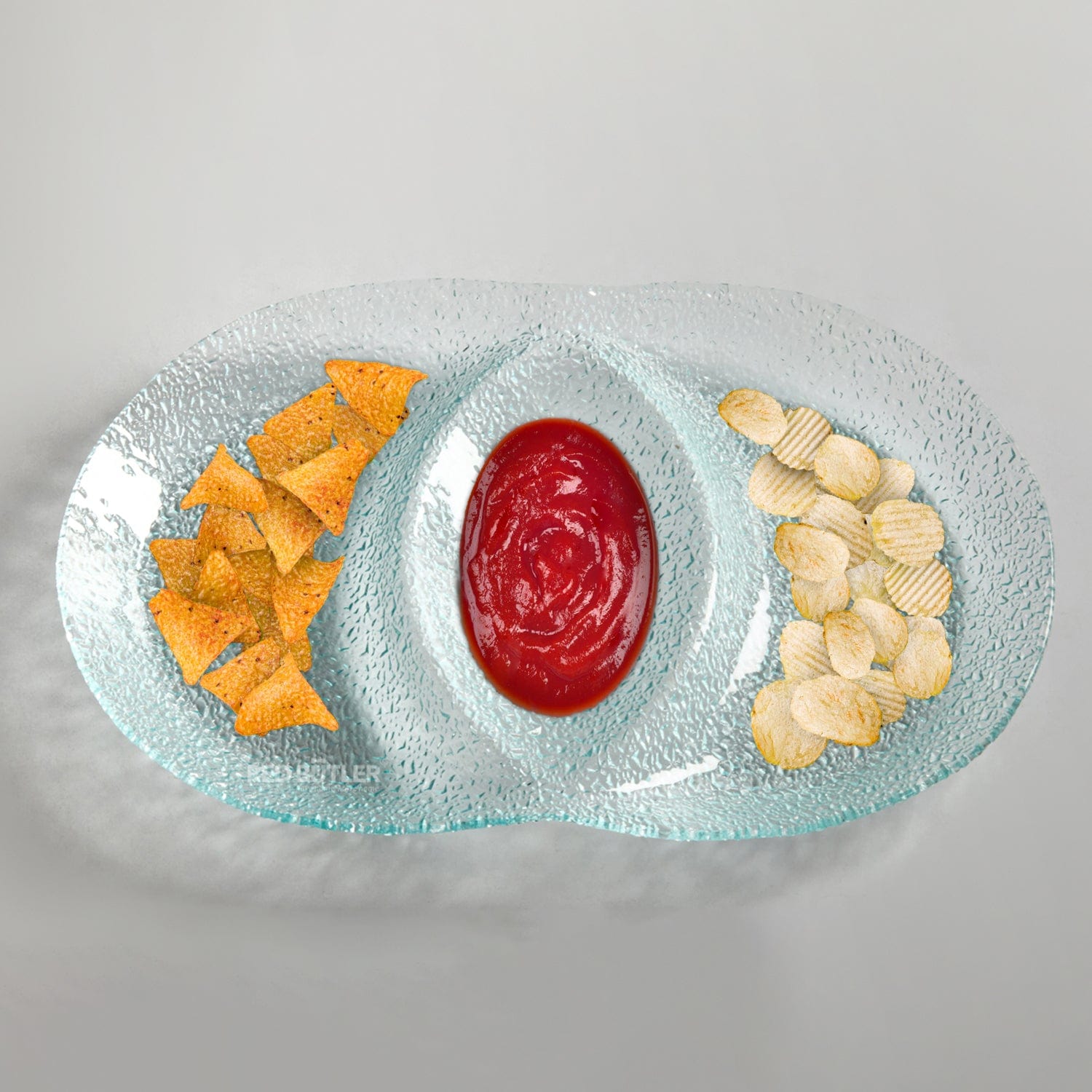 Red Butler Platter Glass Platter- Oval Chip and Dip GCD35A1 Elegant Glass Platters for Stylish Serving | Versatile and Chic Tableware Redbutler