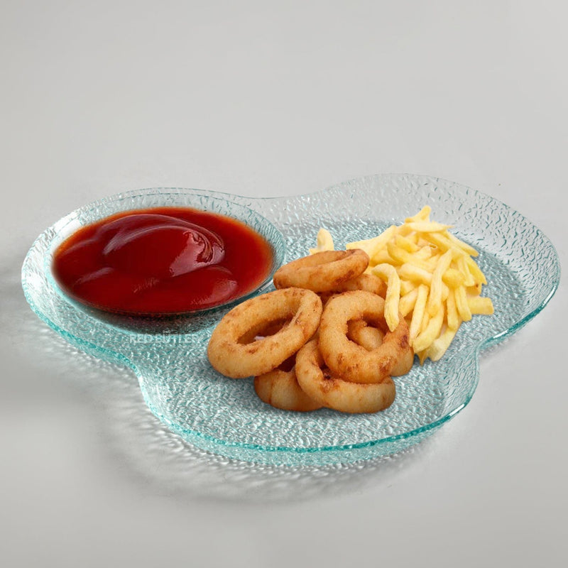 Elegant Glass Platters with Bowl for Stylish Serving Chic Tableware