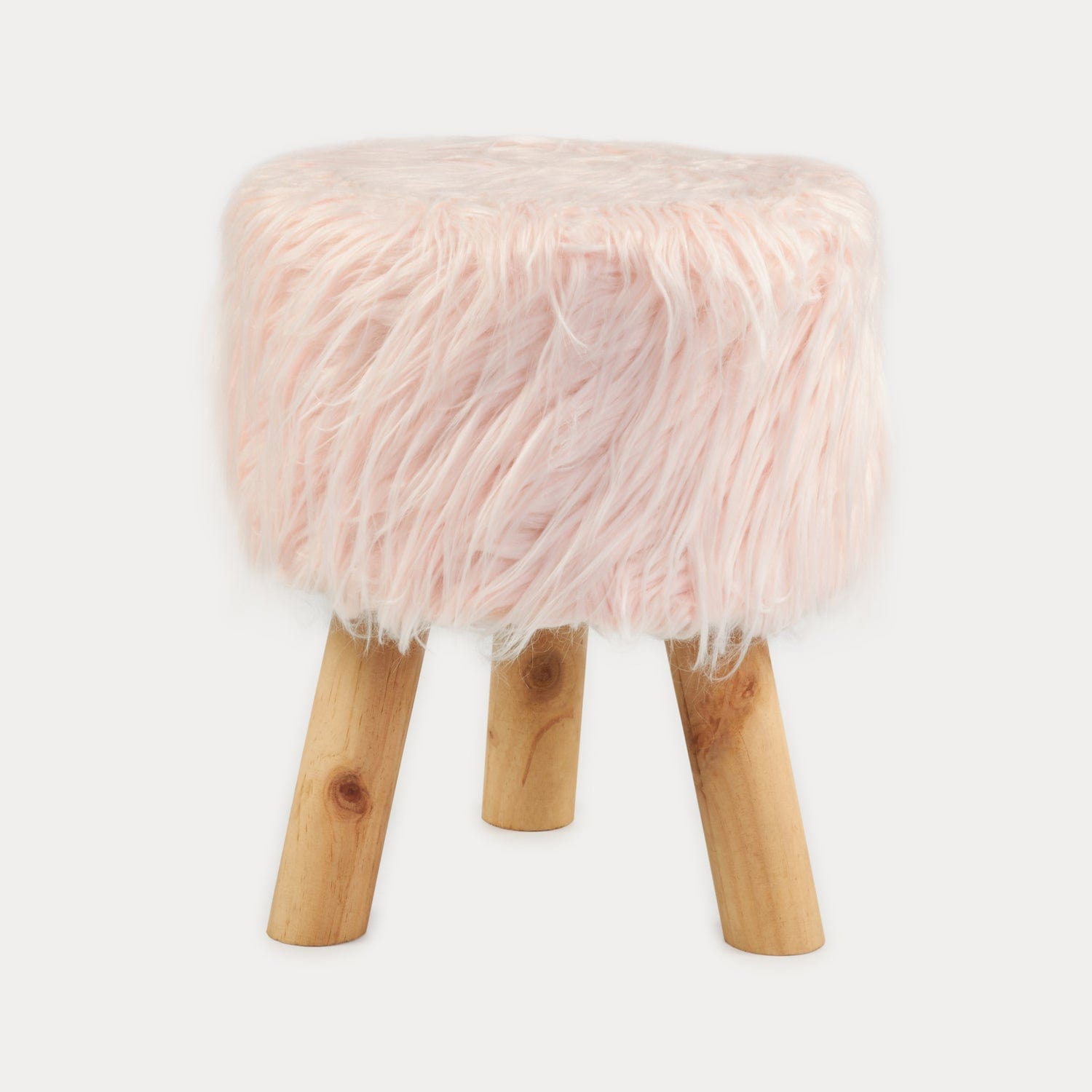 Red Butler Pouffe Farn top Pouffe- Light Pink PSFT00F14Y19A4 SFT14A4 Compact Velvet Pouffe Stool – Elegant Accent for Small Spaces Redbutler