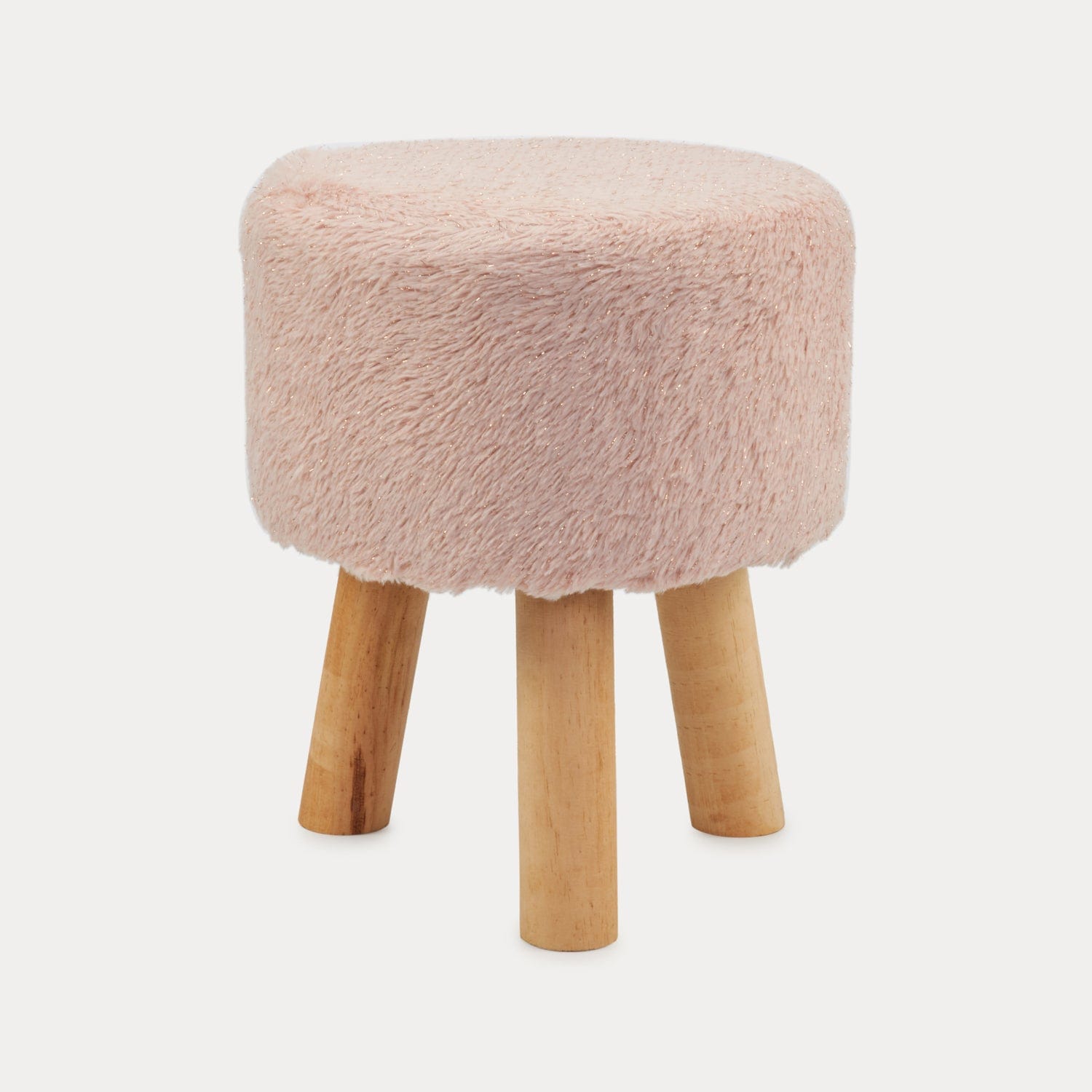 Red Butler Pouffe Farn top Pouffe- Pink SFT14A1 Compact Velvet Pouffe Stool – Elegant Accent for Small Spaces Redbutler