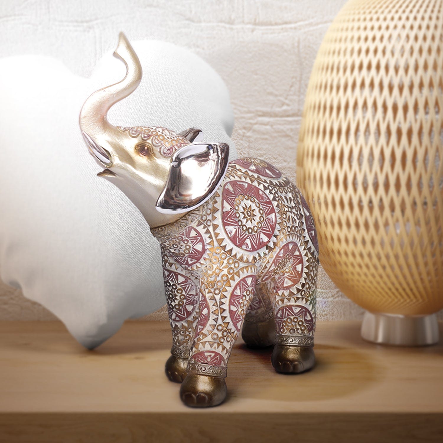 Red Butler Showpieces Decorative Elephant ALPE00R08Y19A1 LPE08A1 Elevate Your Space with Majestic Elephant Figurine - A Symbol of Luck and Elegance Redbutler