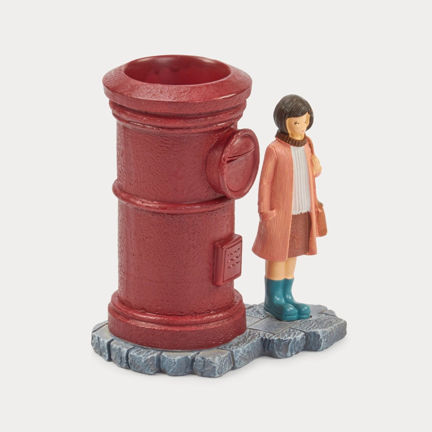 Red Butler Showpieces Girl & the Pen stand DSGP00R06Y18A1 AGP06A1 Post Box Pen Holder – Utility Meets Whimsy for Your Desk Redbutler