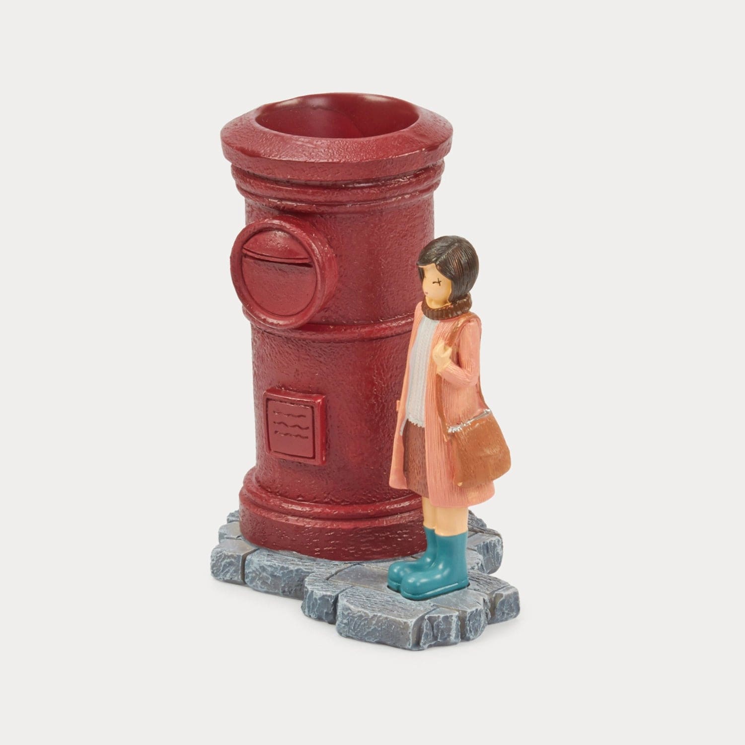 Red Butler Showpieces Girl & the Pen stand DSGP00R06Y18A1 AGP06A1 Post Box Pen Holder – Utility Meets Whimsy for Your Desk Redbutler