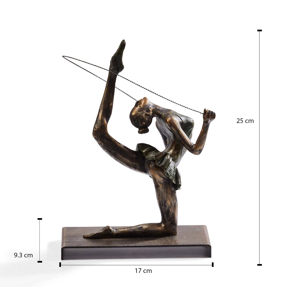 Red Butler Showpieces Gym Girl with Rope AGGG00R04Y19A1 GGG04A1 Yoga Girl Showpiece – Tranquil Elegance in Bronze Finish Redbutler