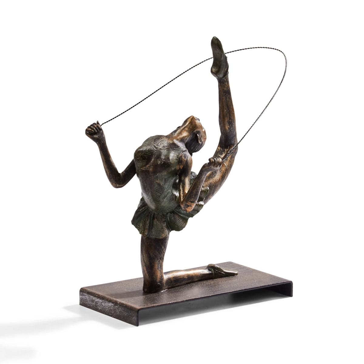 Red Butler Showpieces Gym Girl with Rope AGGG00R04Y19A1 GGG04A1 Yoga Girl Showpiece – Tranquil Elegance in Bronze Finish Redbutler