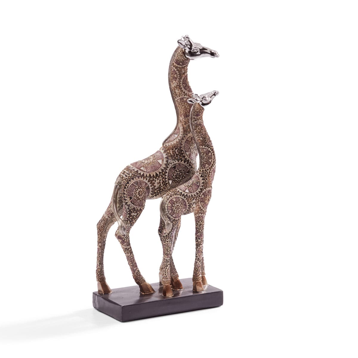Red Butler Showpieces Printed Giraffe Duo LPG06A1 Giraffe Duo Showpiece – Resin Masterpiece for Elegant Home Decor | Animal figurine showpieces Redbutler