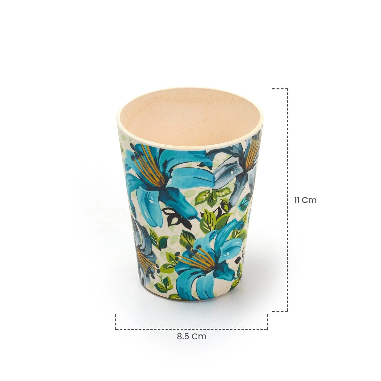 Red Butler Tumblers Bamboo Fibre Tumblers 380ml | 6pcs Set | Leaf & Flowers Design BG38A5 Redbutler